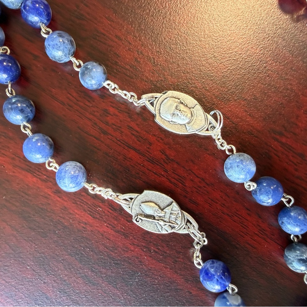 The Warriors Rosary Stainless Steel Special Edition for EWTN Silver Gold Ble - Picture 9 of 12